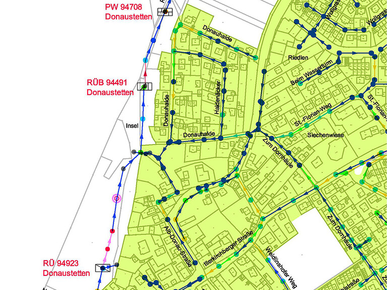 Kanalnetz- und Schmutzfrachtberechnung Ulm-Süd